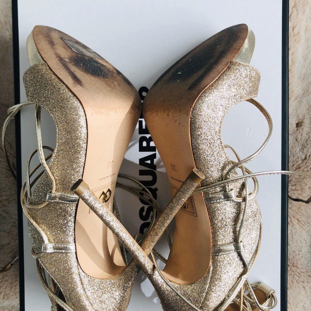 DSQUARED2 RIRI Sandal Gold BOX AND DUST BAG 38 - Picture 8 of 8